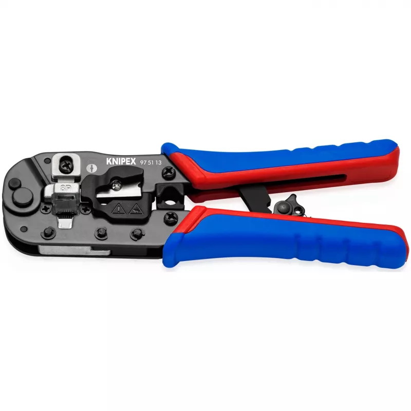 Knipex 97 51 13 Kabelcrimpzange Schwarz, Blau, Rot