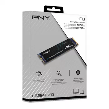 SSD PNY CS2241 M.2 NVMe PCIe 4.0 1 TB – Lesen 5100 MB/s, Schreiben 3200 MB/s