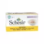 SCHESIR Hähnchenfilets in Brühe - Nassfutter für Katzen - 6x50g