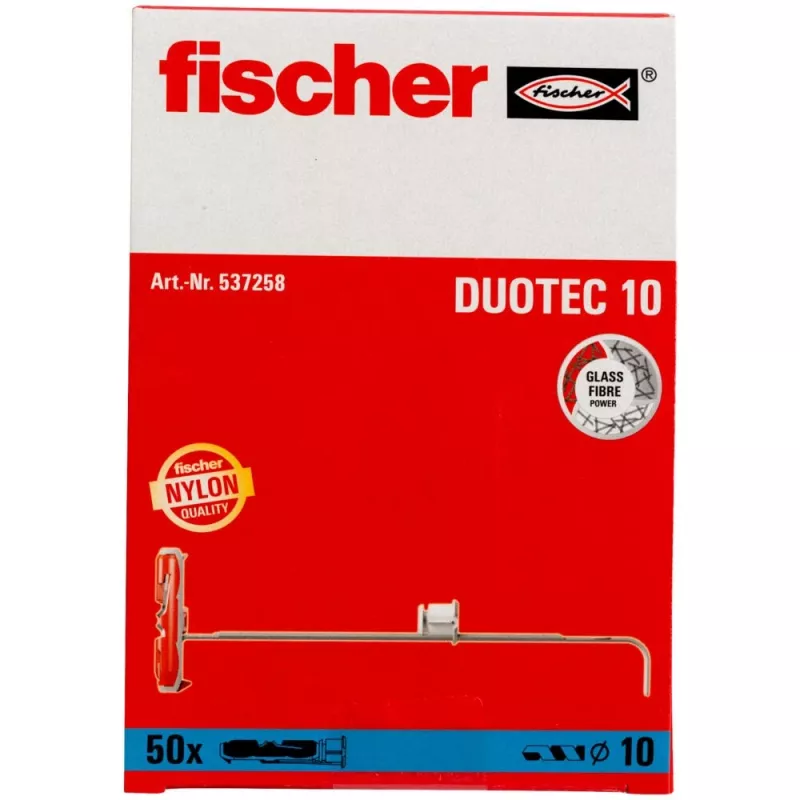 Fischer 537258 Schraubdübel / Wanddübel 50 Stk. Schrauben- & Dübelset 50 mm