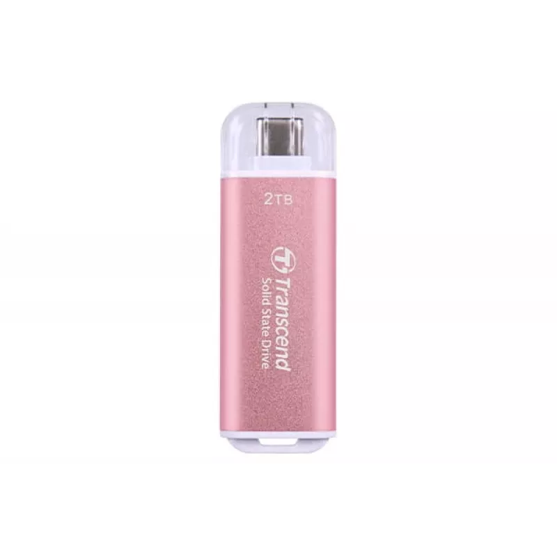 Externes Solid-State-Laufwerk TRANSCEND TS2TESD300P 2 TB USB Type-C, bis zu 1050/950 MB/s, Aluminium blau