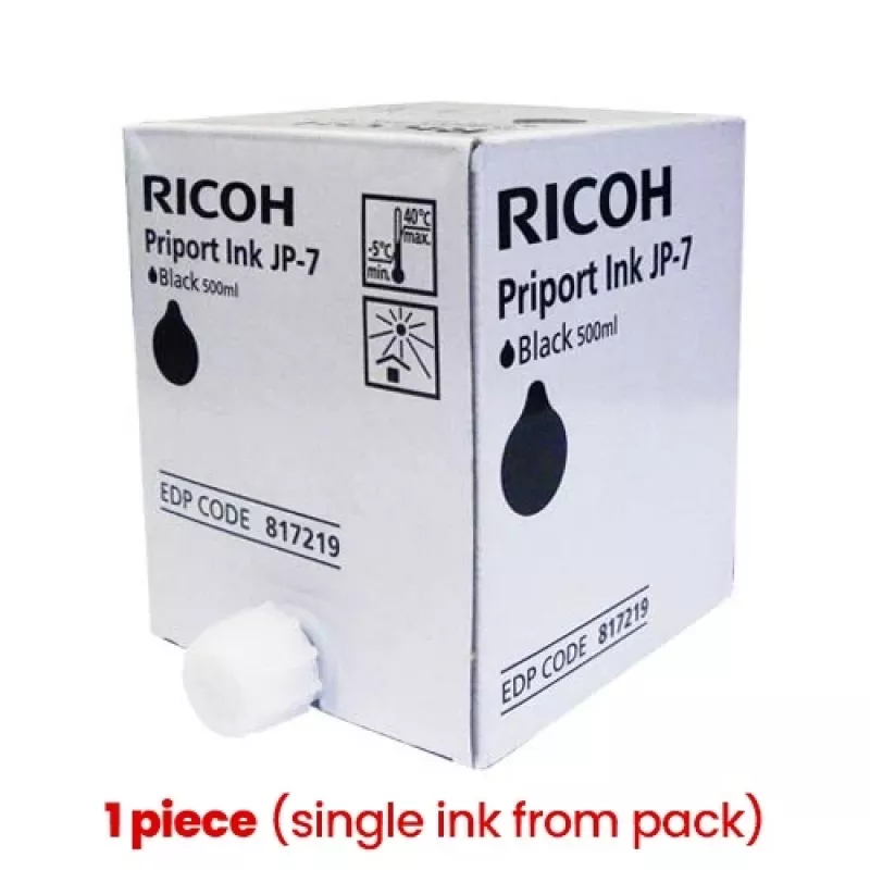 Ricoh JP-7 (817219) Tintenpatrone, Schwarz (1 Stück)