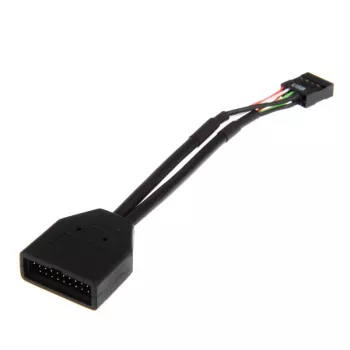 USB 19-Pin auf USB 9-Pin Adapterkabel 0,15 m, schwarz, No name ZUUS-173