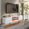 Cama RTV-Schrank TULA 183x35x37 weiß matt + weiß mantelpiece