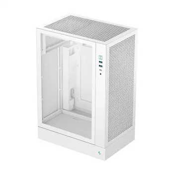 PC-Gehäuse DeepCool CH170 PLUS WH Midi Tower — weiß, gehärtetes Glas, unterstützt Micro ATX/Mini-ITX, GPU bis 34,2 cm, CPU-Kühler-Höhe 164 mm