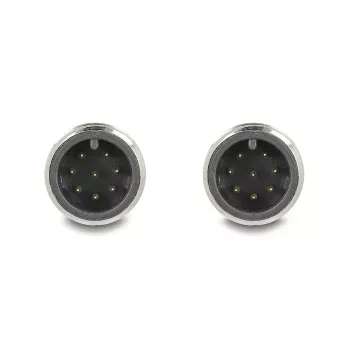 Netzwerkkabel DeLOCK M12 Kabel A-kodiert 8-Pin Stecker auf Stecker Cat5e 1 m Schwarz