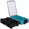 MAKTRAK Organizer tief M, Werkzeugkasten Blau/transparent, transparenter Deckel