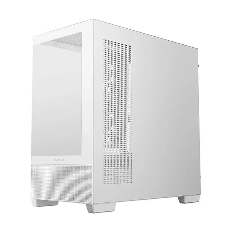 PC Midi Tower Gehäuse DeepCool CG380 3F WH — Weiß, 235×437×451 mm, unterstützt 2,5 Zoll/3,5 Zoll, Netzteil unten, 3x 120 mm Lüfter vorinstalliert