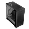 PC-Gehäuse MODECOM VOLCANO EXPANSE T Midi Tower, gehärtetes Glas, USB-C, unterstützt Micro-ATX, GPU bis zu 430 mm, CPU-Kühler bis zu 180 mm, 3x 3,5-Zoll-Einbauplätze, 2x 2,5-Zoll, schwarz