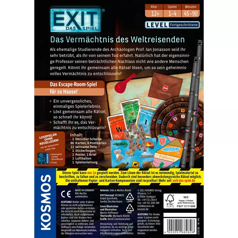 Kosmos EXIT Kartenspiel Reise/Abenteuer