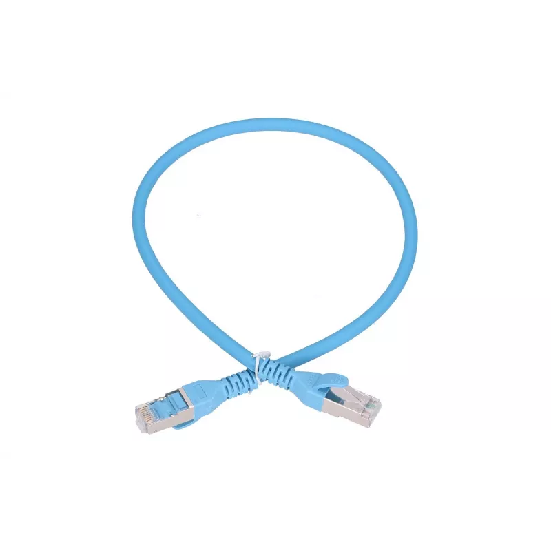 Netzwerkkabel Extralink LAN Patchcord Kat.6A RJ-45 Cat6a 0,5 m Blau