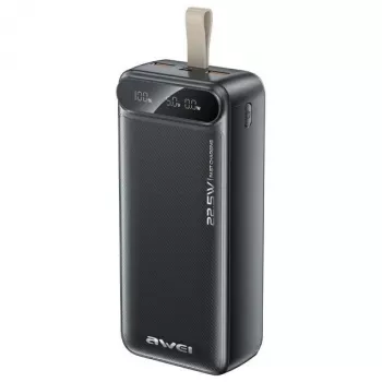 Tragbare Powerbank AWEI PA-12 30000mAh 22.5W schwarz