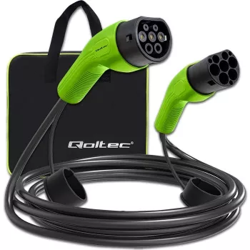Qoltec 52473 EV-Kabel Typ 2 zum Laden von Fahrzeugen | 400V | 11kW | 16A | 5m