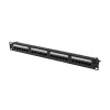 Patchpanel 1U LANBERG PPUA-1024-B, 24 Ports, Cat6a, U/UTP, 1U Rack, Tiefe 102 mm, Metall, schwarz