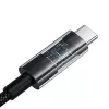 USB-A-auf-USB-C-Kabel Baseus Gem 1m 100W Schnellladung, Nylonmantel, Schwarz