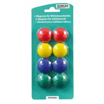 Whiteboard-Magnete Stanger Modell 73002 Set mit 8 Farben, 8er-Pack runde Marker