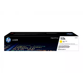HP 117A Gelb Original Laser Tonerkartusche. Farbtoner-Reichweite: 700 Seiten, Druckfarben: Gelb, Menge pro Packung: 1 St.