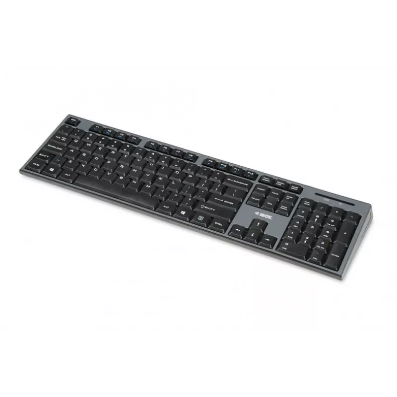 IBOX Desktop Kit Pro kabelloses Tastatur- und Maus-Set, QWERTY Full-Size 104 Tasten, 2,4 GHz, 1200 DPI, schwarz