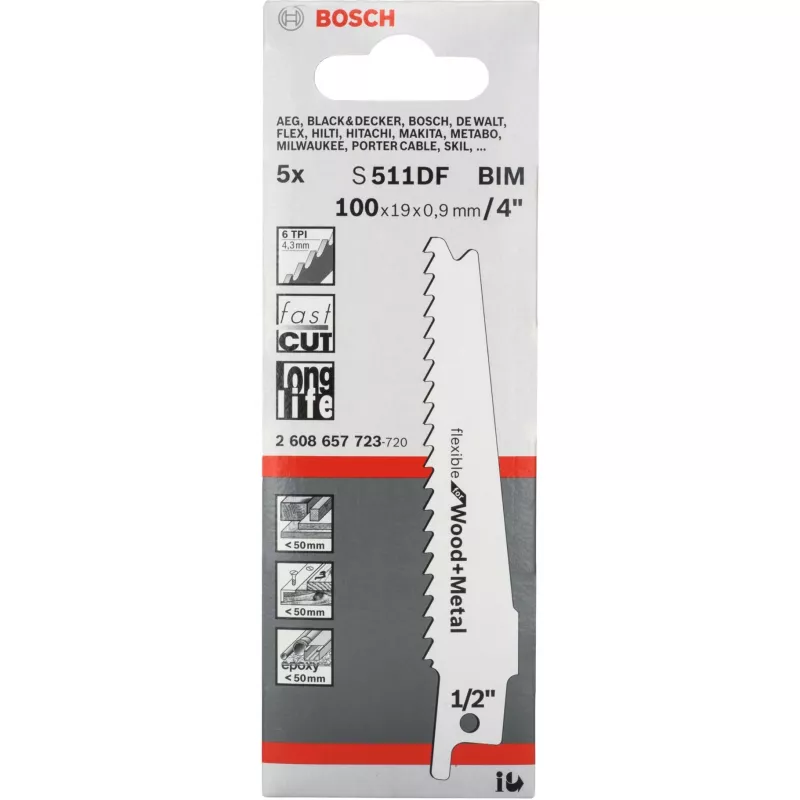 Bosch 2 608 657 723 Stichsäge-/Dekupiersäge-/Säbelsägeblatt