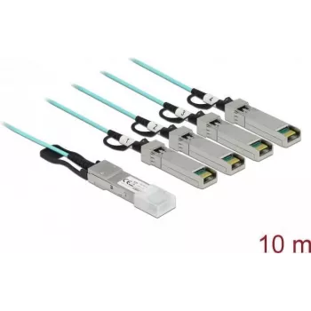Aktives optisches Kabel QSFP+ auf 4 x SFP+ 10 m DeLOCK 84073
