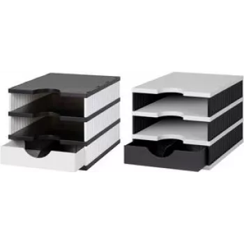 Styro 268-0103.0905S Schreibtischablage Polystyrol Schwarz - Weiß (268-0103.0905S)