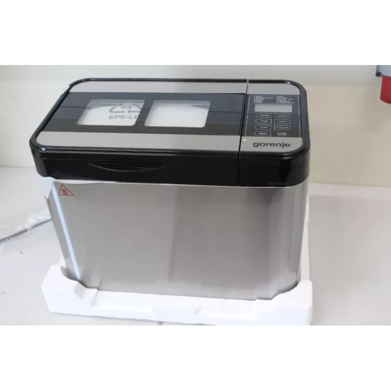 Brotbackautomat Gorenje BM1400E — 815 W, 12 Programme, LCD, Edelstahl, 1400 g Laib, doppelte Backform