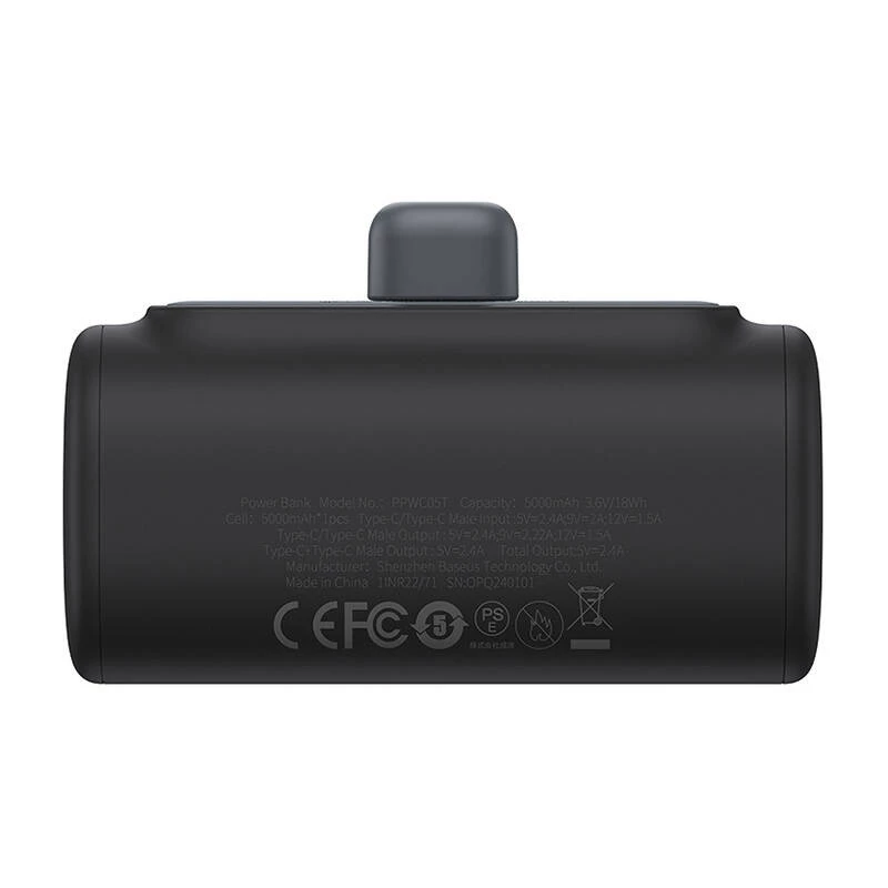 Baseus Compact P10068306113-00 Lithium-Ionen Powerbank 5000 mAh Schwarz