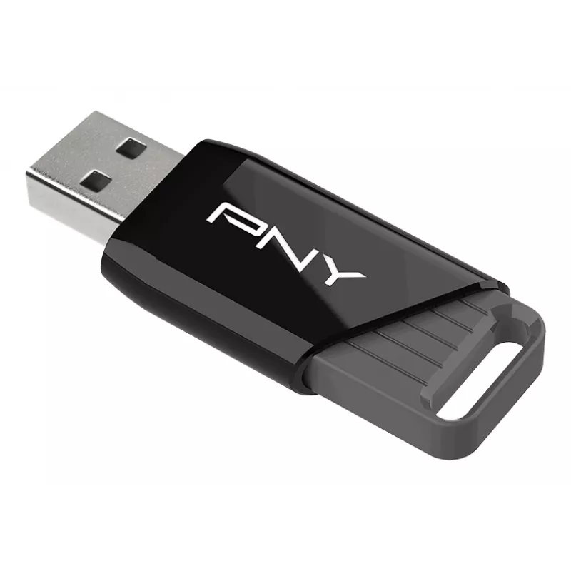 PNY Attaché X, 32 GB, USB Type-A, 3.2 Gen 1 (3.1 Gen 1), 130 MB/s, Dia, Schwarz