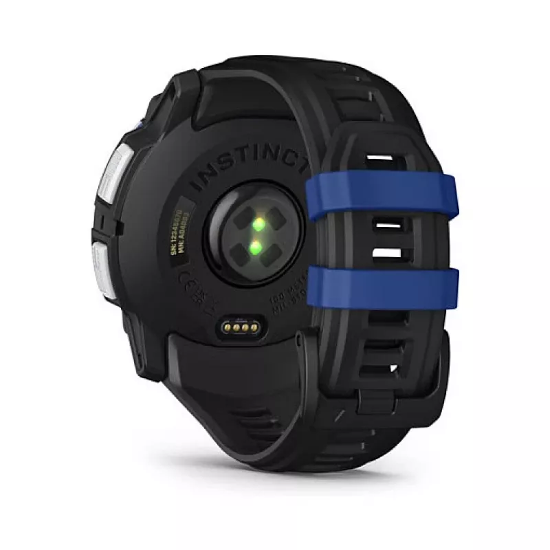 Smartwatch GARMIN Instinct 3.05 cm (1.2 Zoll) AMOLED 45 mm 390x390 px Touchscreen Schwarz Weiß GPS 4 GB 53 g Silikonarmband
