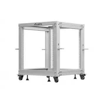 19 Zoll Open Rack LANBERG 12U, einstellbare Tiefe 600–1100 mm, grau