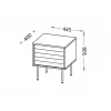 Cama Nachtschrank, 2 Stk. CORTINA 45x40x51 schwarz