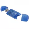 Kartenleser Titanum TA101B USB 2.0, blau – unterstützt MicroSD, SD/SDHC, MMC, MS-Formate, 480 Mbit/s