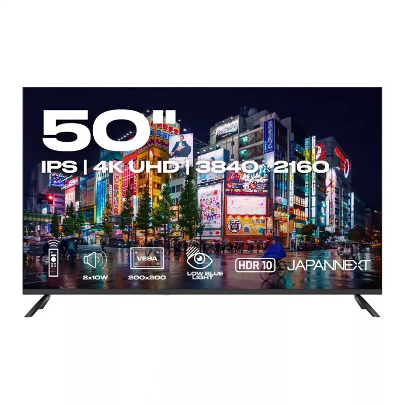 Monitor JAPANNEXT JN-IPS500UHD60F 127 cm (50 Zoll) 16:9 IPS UHD, Energieeffizienzklasse E