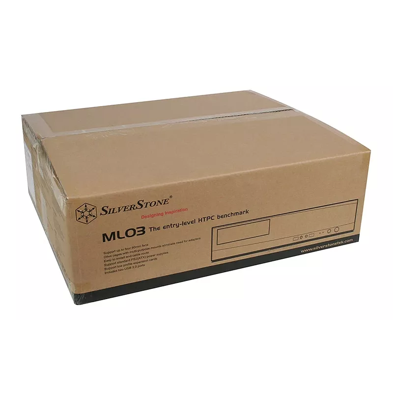 SilverStone MILO ML03 - Desktop - Mikro-ATX - ohne Netzteil (ATX / PS/2) - Schwarz - USB/Audio (SST-ML03B-R)