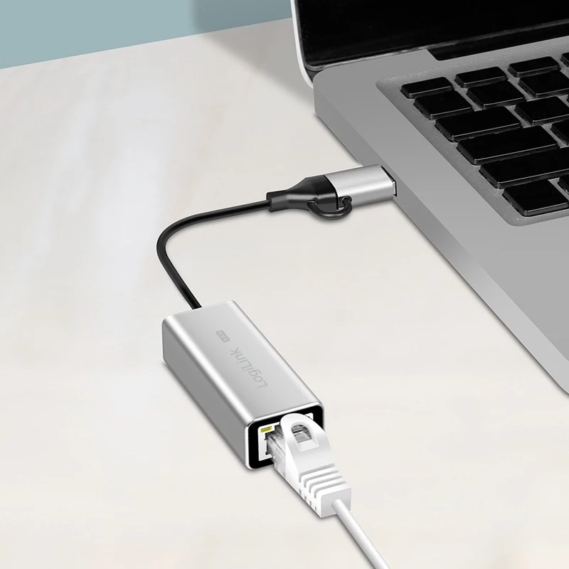 USB-A/-C auf 2,5G Ethernet-Adapter, grau
