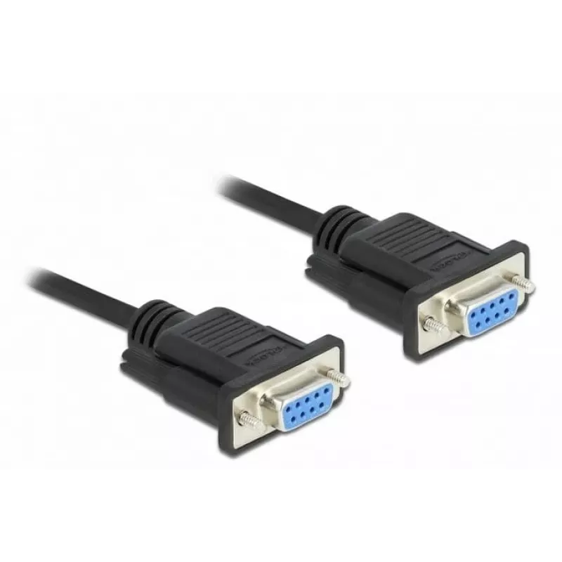 Serielles Kabel DeLOCK 86604 Schwarz 10 m RS-232 Sub-D9