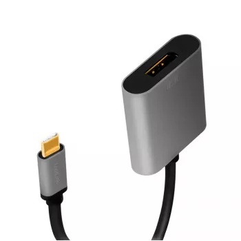 LogiLink CUA0102 USB 3.2 Gen1 Typ-C auf DisplayPort Kabel 0,15 m Schwarz