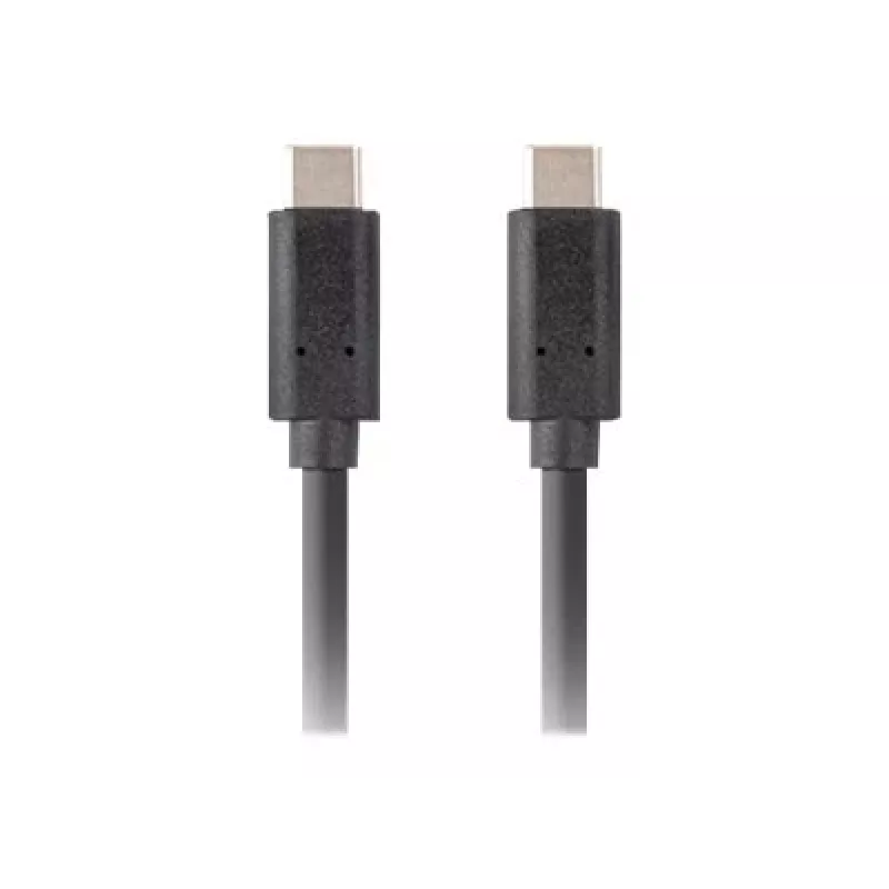 USB-C-auf-USB-C-Kabel LANBERG CA-CMCM-32CU-0010-BK — USB 3.2 Gen 2, 1 m, schwarz, 100 W Ladeleistung, 4K-Video