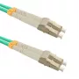 Qoltec - Patchkabel - LC/UPC Multimode (M) auf LC/UPC Multimode (M) - 1 m - Glasfaser - Duplex - 50/125 Mikrometer - OM3 - halogenfrei