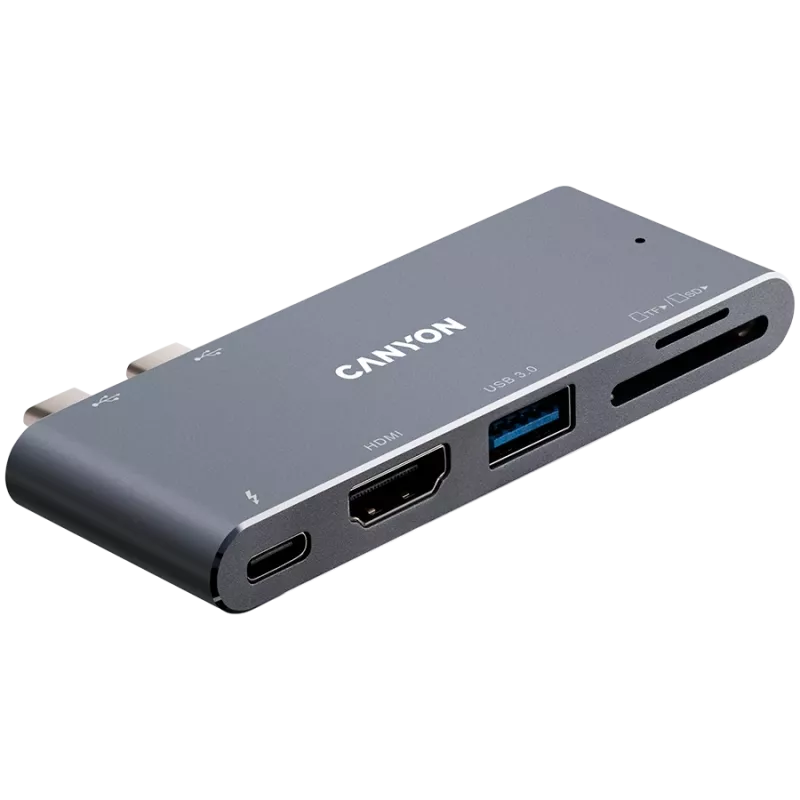 CANYON Hub DS-5 5in1 Thunderbolt 3 4K Space Grey