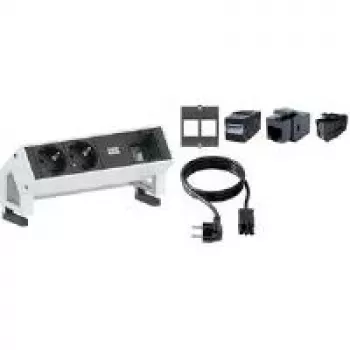 Power Extension Bachmann 902.403 0,204 m 2 AC-Steckdosen Schwarz Edelstahl
