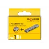 DeLOCK 3 Port schlank USB Hub USB Type-C 10 Gbps 2 x USB 2.0