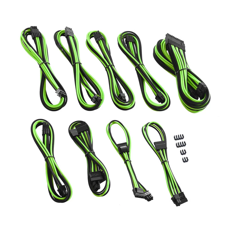 CableMod C-Series PRO ModMesh Kabelsatz für Corsair AXi/HXi/RM (Gelbes Etikett) - Schwarz/Hellgrün