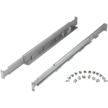 Rack-Schienen-Kit PowerWalker 10120531 — silber, Breite 550 mm, Höhe 140 mm, Tiefe 70 mm, unterstützt Rack-Tiefe 78–120 cm, Gewicht 3,1 kg