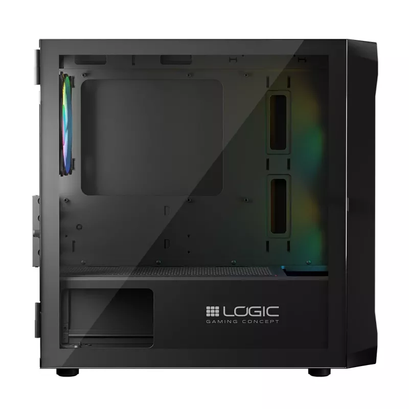Computer-Gehäuse Logic Concept Portos Mini ARGB Micro ATX Schwarz