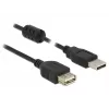 DELOCK Verlängerungskabel USB 2.0 Typ-A-Stecker > USB 2.0 Typ-A-Buchse 0,5 m schwarz