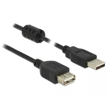 DELOCK Verlängerungskabel USB 2.0 Typ-A-Stecker > USB 2.0 Typ-A-Buchse 0,5 m schwarz