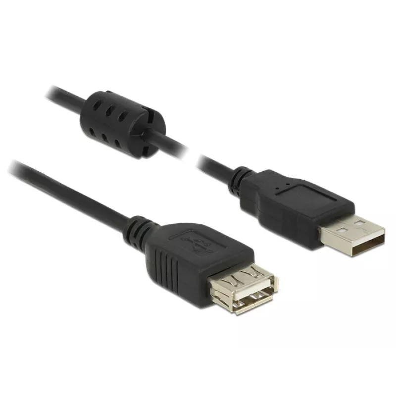 DELOCK Verlängerungskabel USB 2.0 Typ-A-Stecker > USB 2.0 Typ-A-Buchse 0,5 m schwarz
