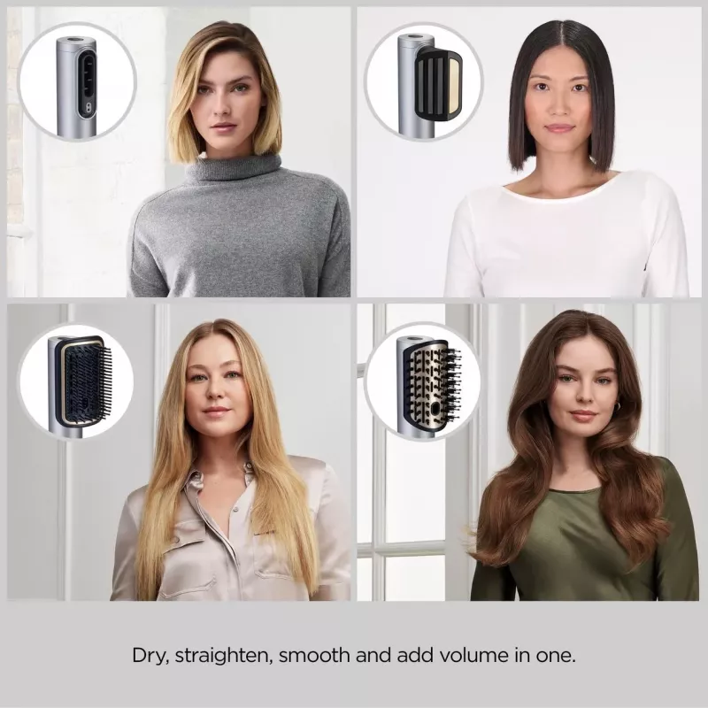 Haarstyling-Set BABYLISS AS6555E — Airflow-Technologie, 4 Heizstufen, 2,5 m Kabel, Silber/Gold