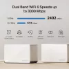 Router MERCUSYS Halo H85X Dual-Band Wi‑Fi 6 (802.11ax), 2,4/5 GHz, bis zu 2402 Mbit/s, 3 LAN-Ports, weiß (3er-Pack)